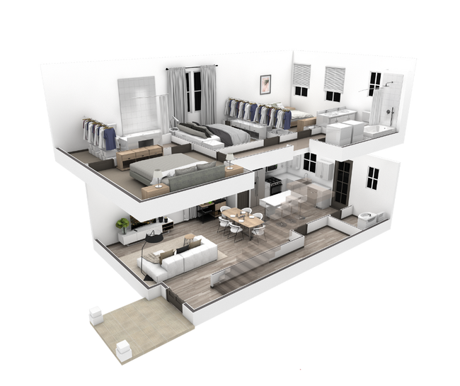 3 Beds • 2 Bath 1134 floor plan